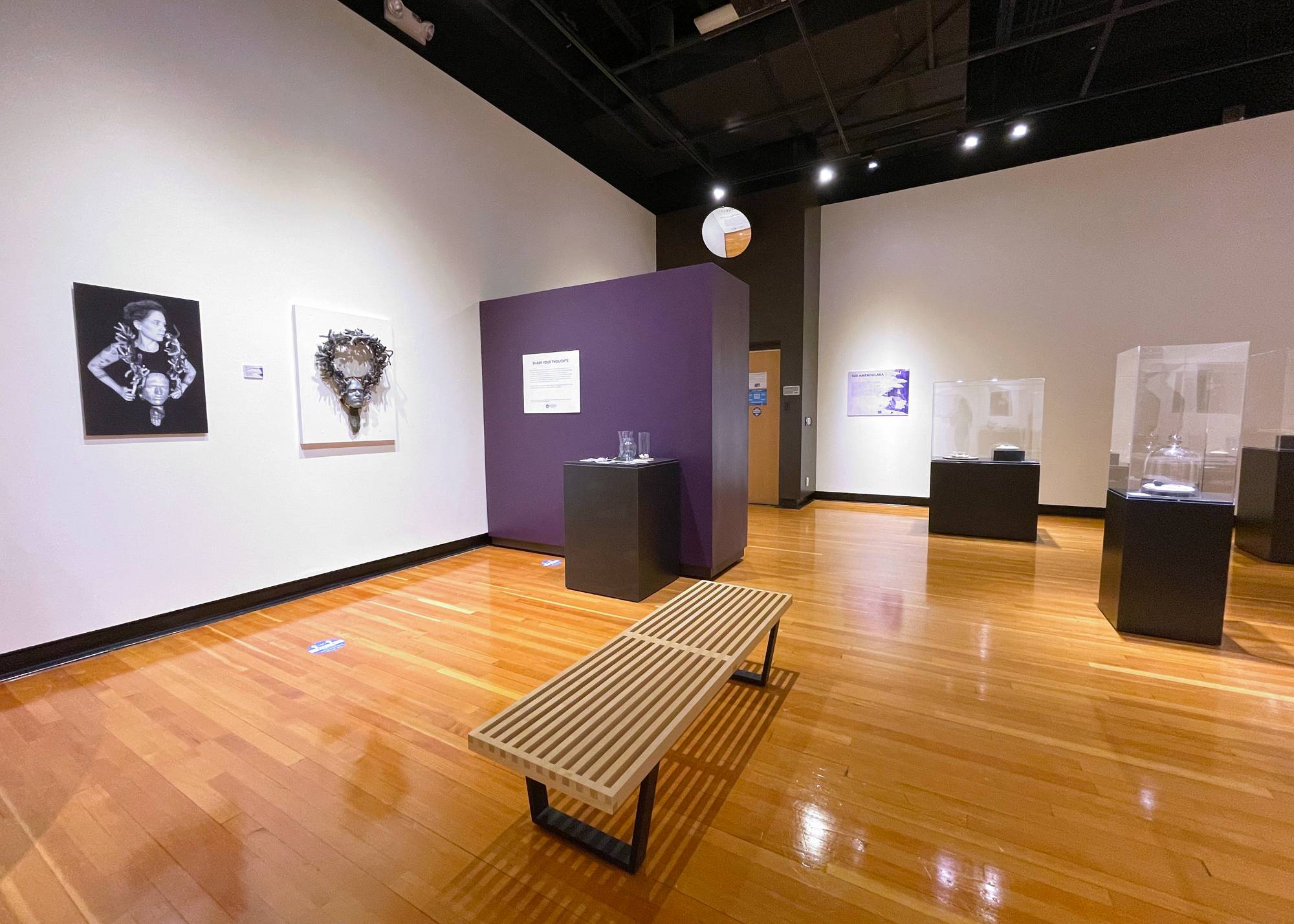 View of the exhibition Sorrow/Fullness in the GVSU Art Gallery
